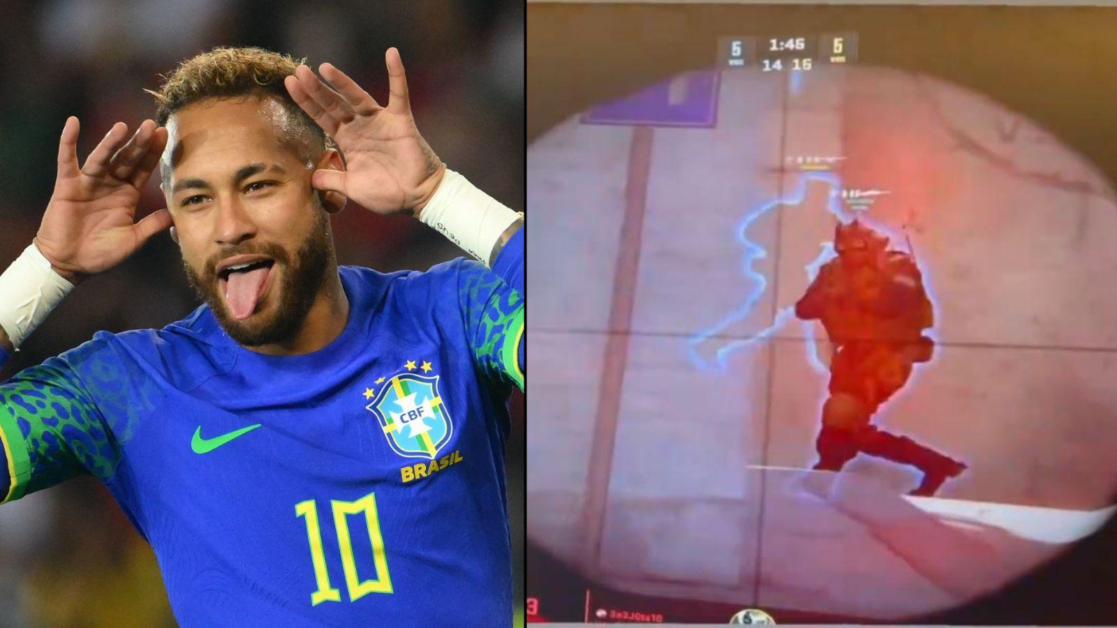 Neymar throws shade at CS2 developers over missed shot