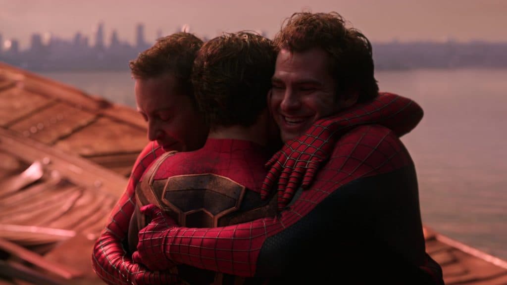 All three Spider-Men in Spider-Man: No Way Home