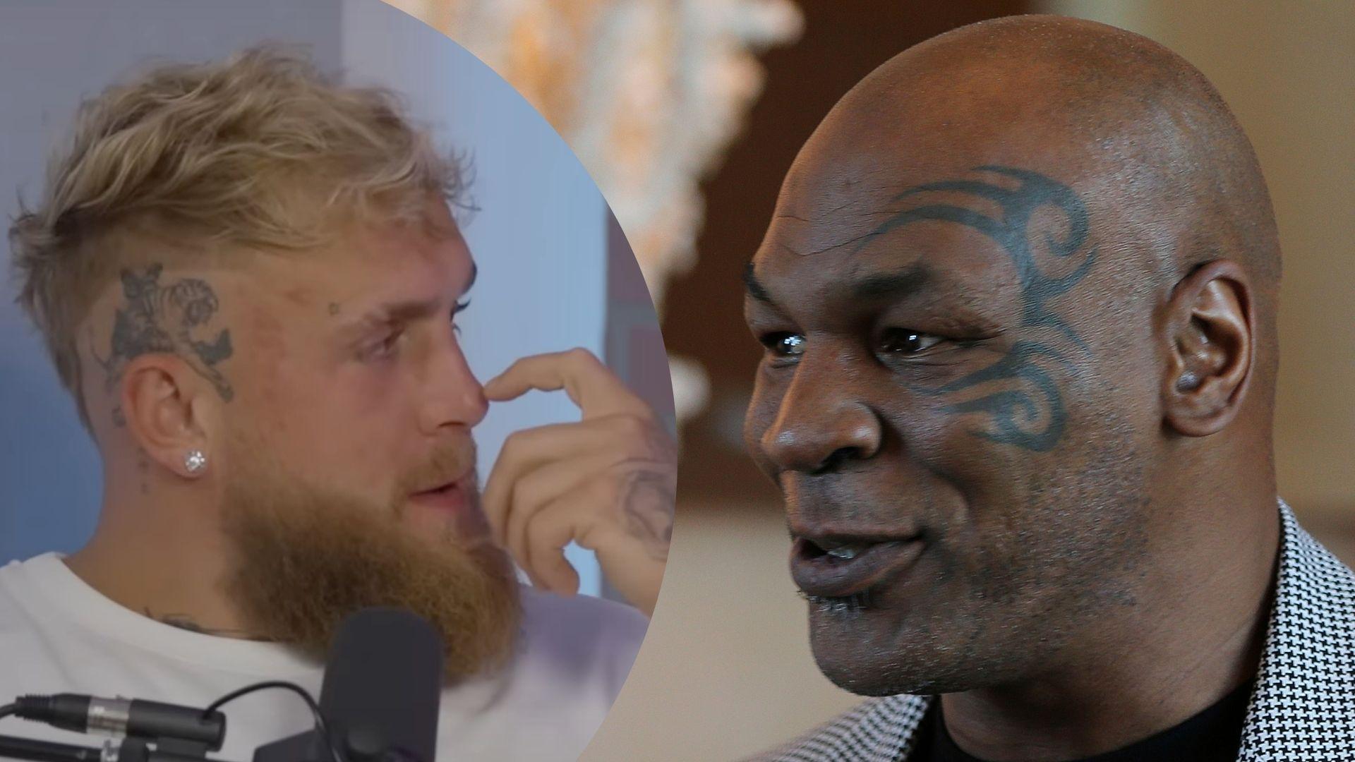 Jake Paul (L) and Mike Tyson(R)
