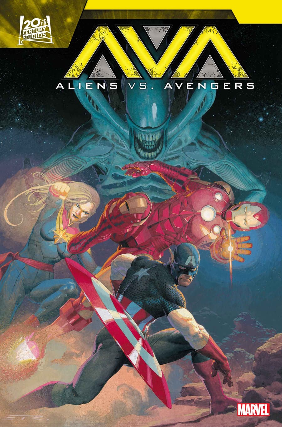 Aliens vs Avengers cover art