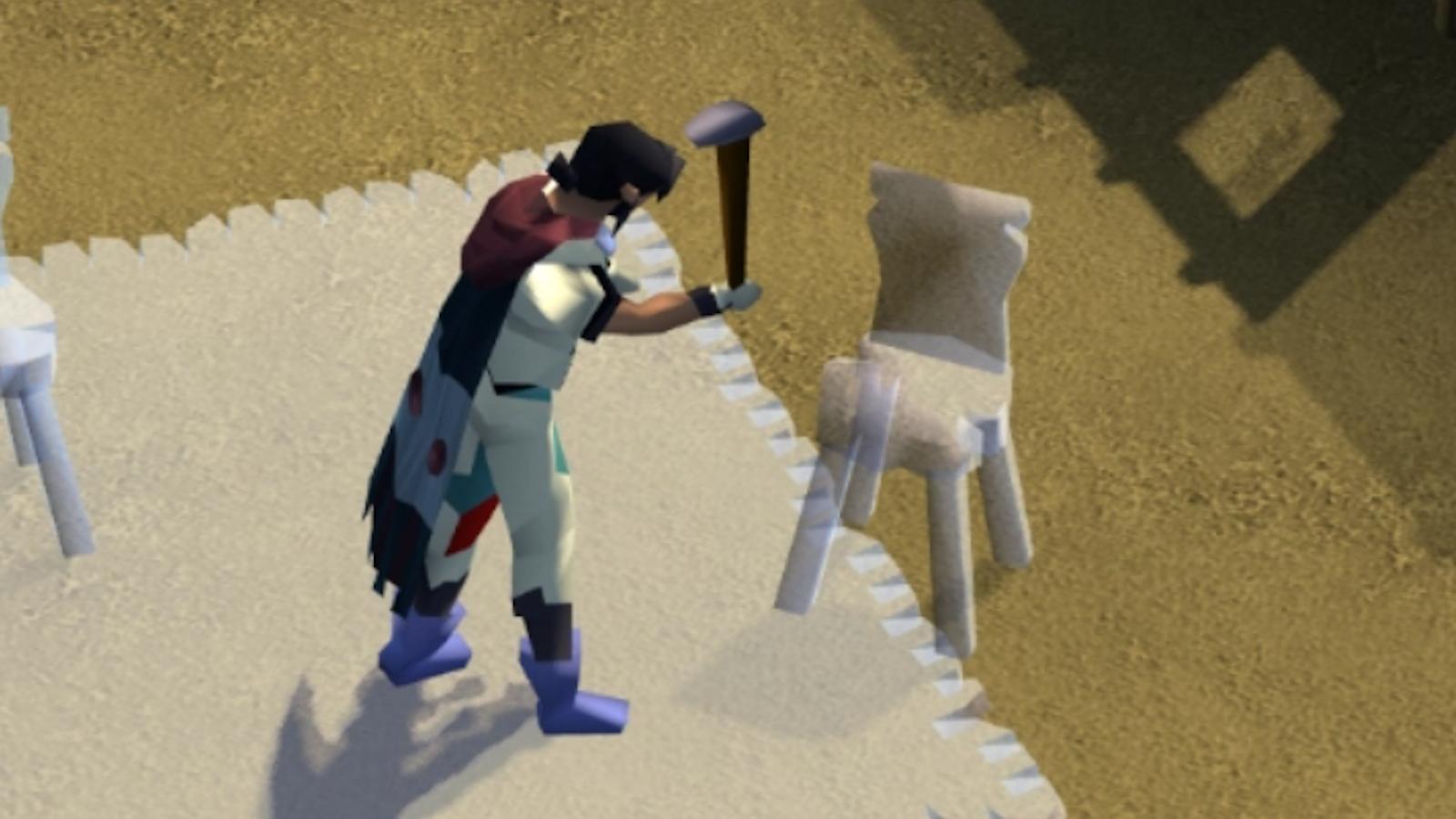 OSRS player training construction in house.
