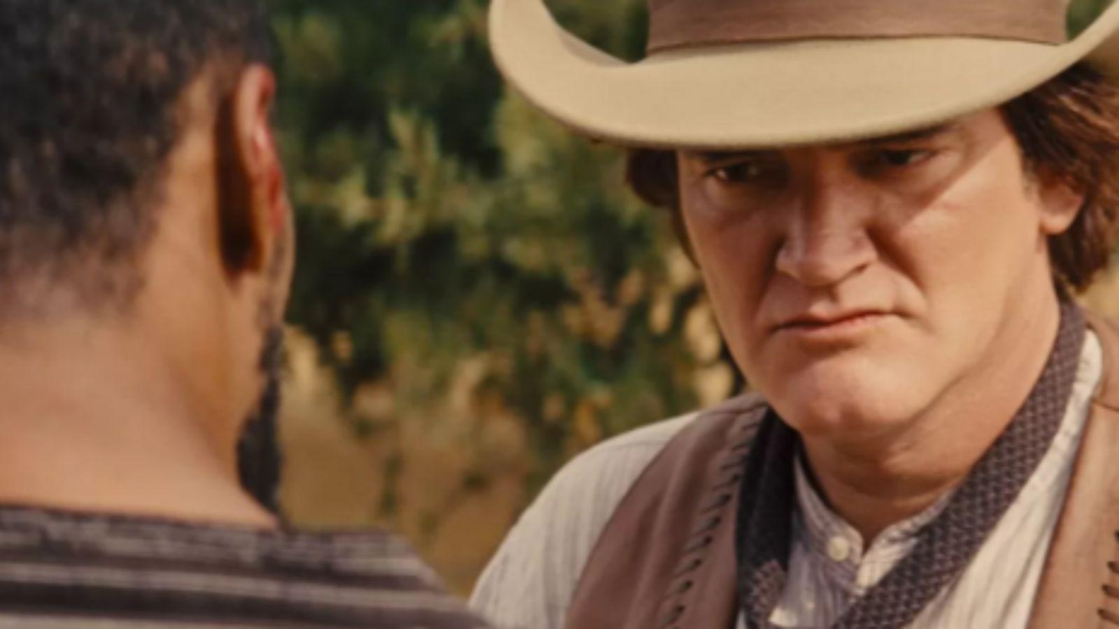 Quentin Tarantino's cameo in Django Unchained.