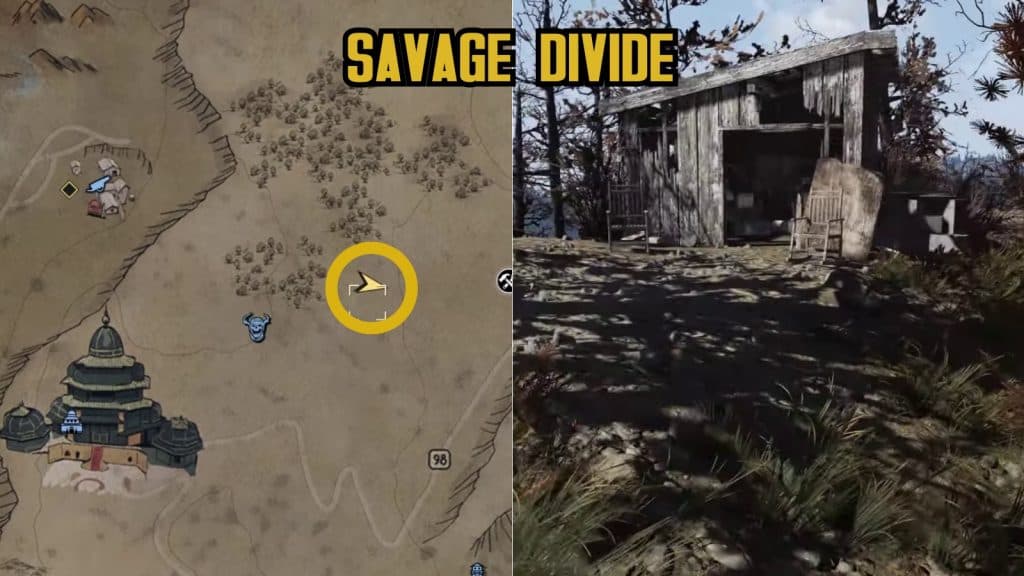 Savage Divide location in Fallout 76