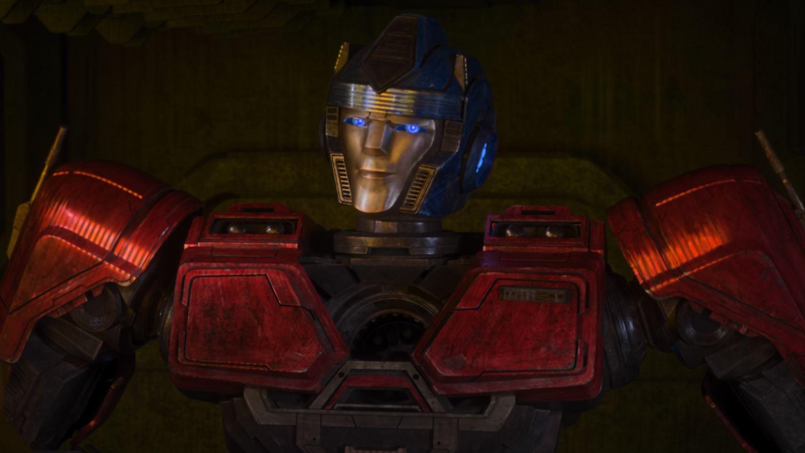 A still from the trailer in Transformers One