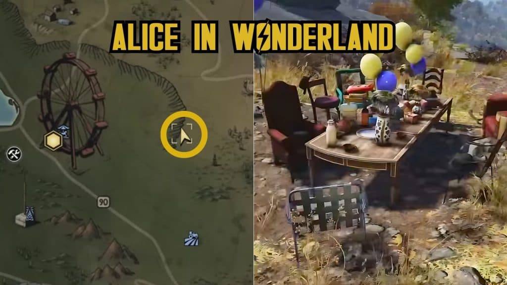 Alice in Wonderland location Fallout 76