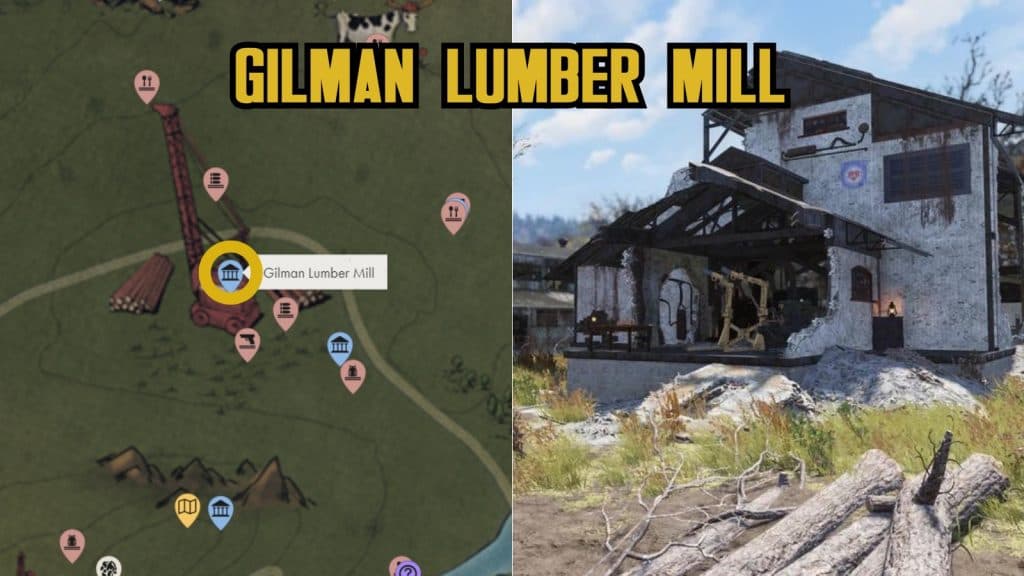 Gilman Lumber Mill Camp in Fallout 76