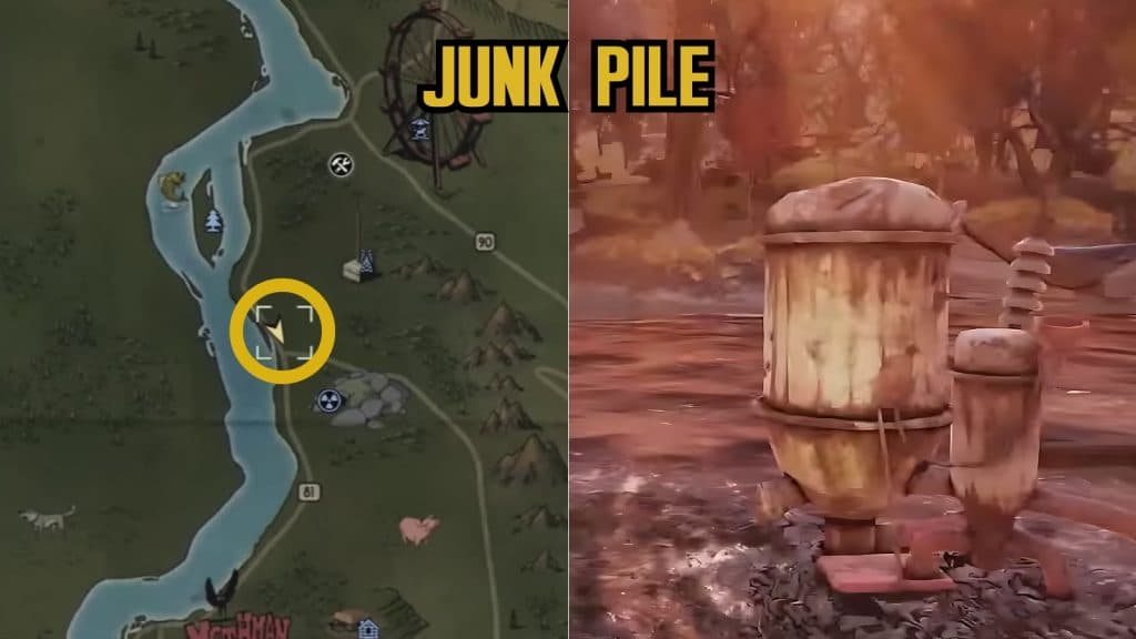 Junk Pile location in Fallout 76