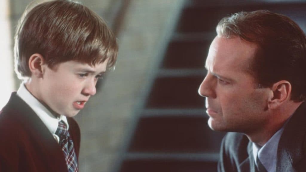 Bruce Willis and Hayley Joel Osment in The Sixth Sense
