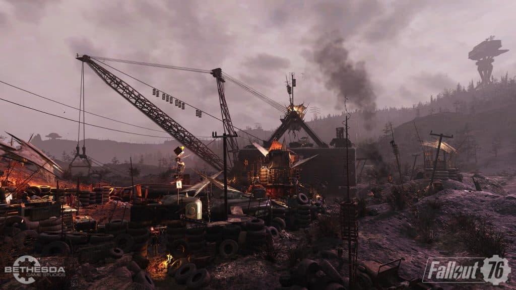 A junksite settlement in Fallout 76