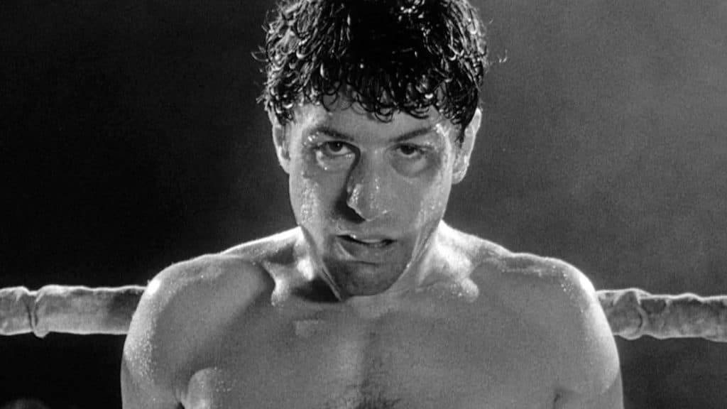 Robert De Niro as Jake LaMotta in Raging Bull, one of the best sports movies of all time