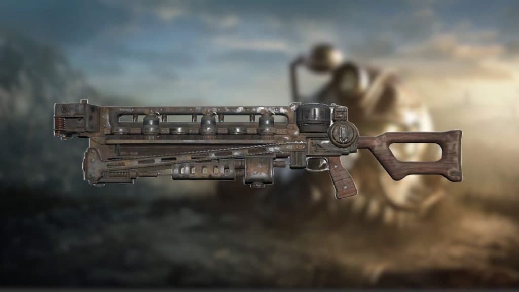 The Gauss Rifle in Fallout 76.