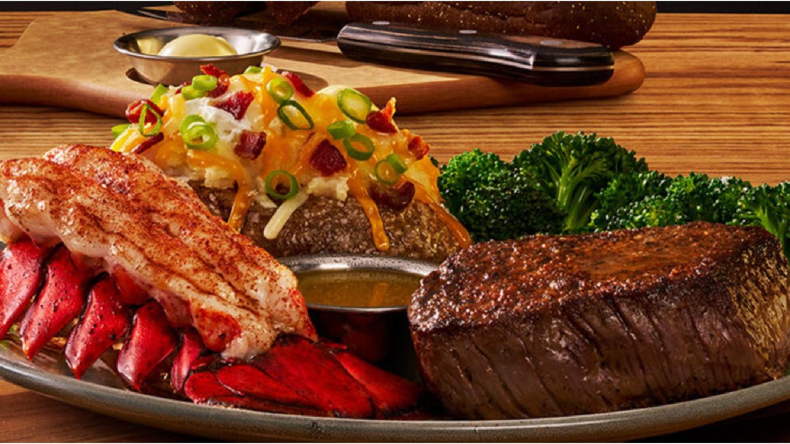 Outback Steakhouse steak and lobster