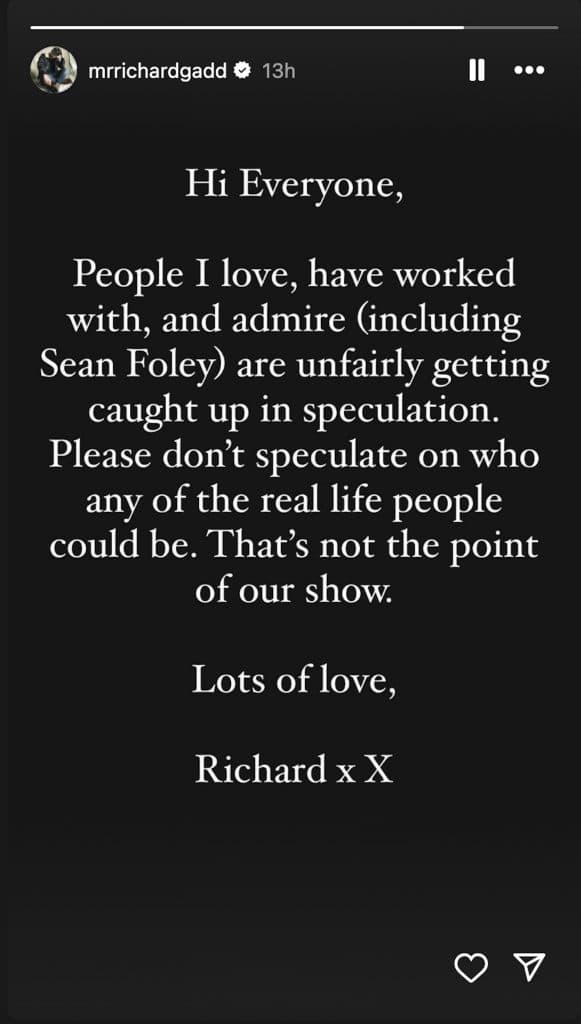 Richard Gadd's Instagram post