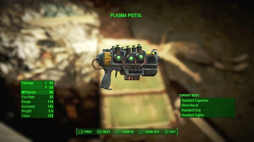 Plasma Pistol in Fallout 4