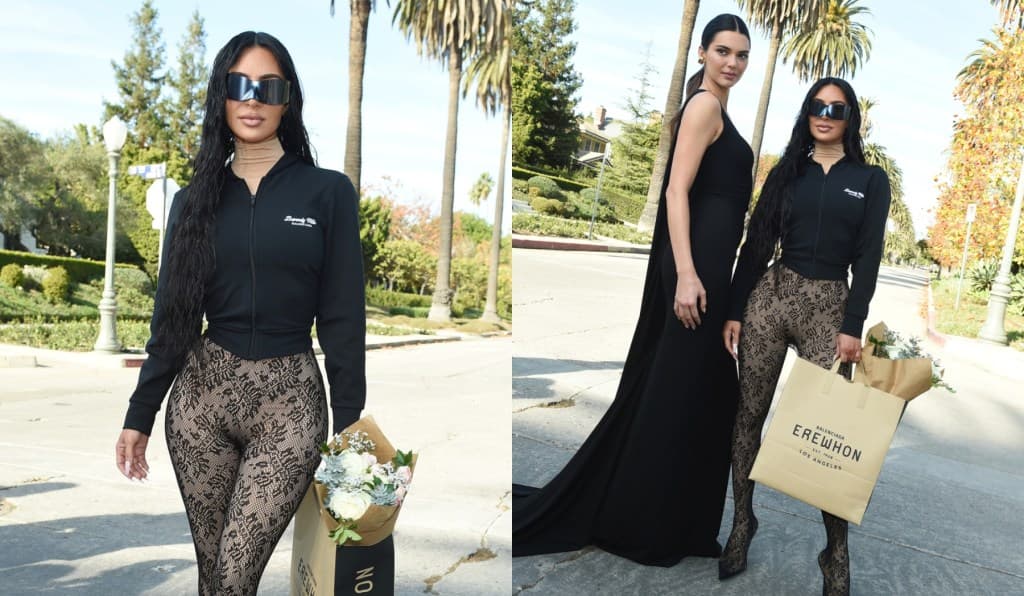 Kim Kardashian and Kendall Jenner at Erewhon