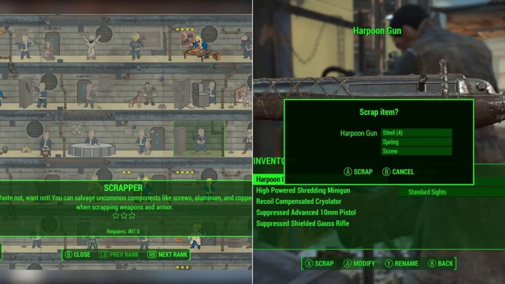 Scrapper perk in Fallout 4