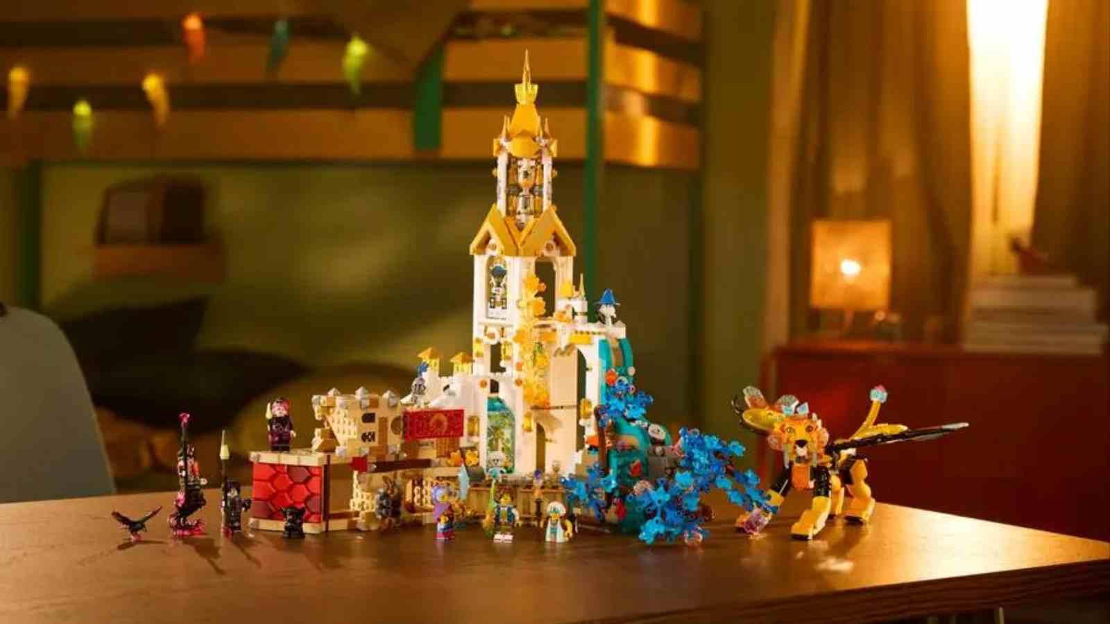 The LEGO DREAMZzz Castle Nocturnia on display
