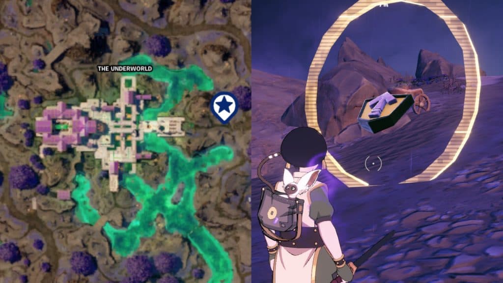 A screenshot featuring the Perseus Token location in Fortnite.