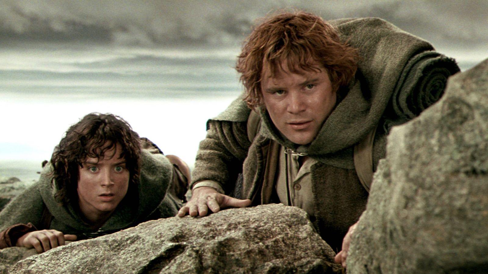 Frodo and Sam in The Lord of the Rings: The Two Towers.