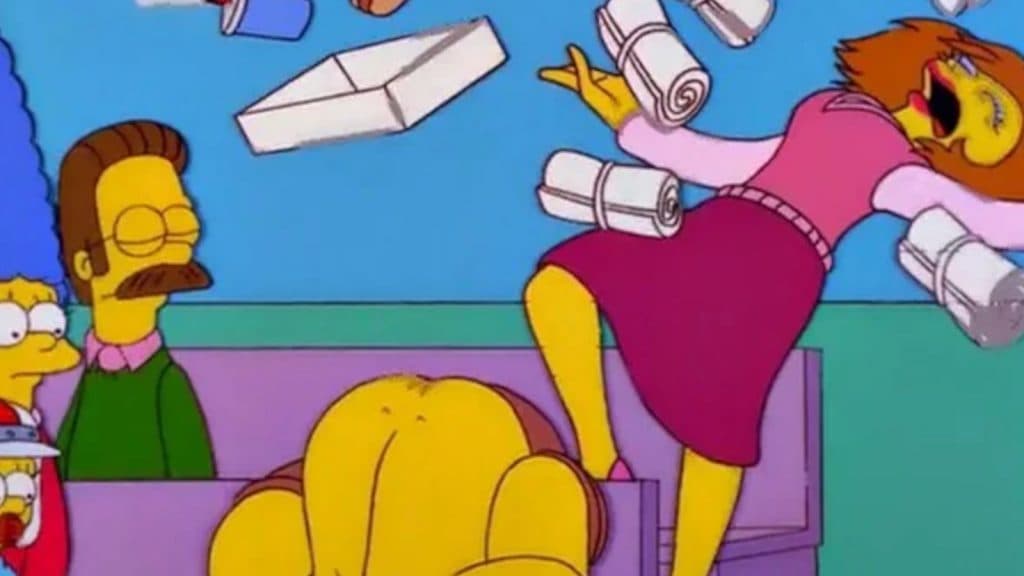 Maude Flanders falls to her death.