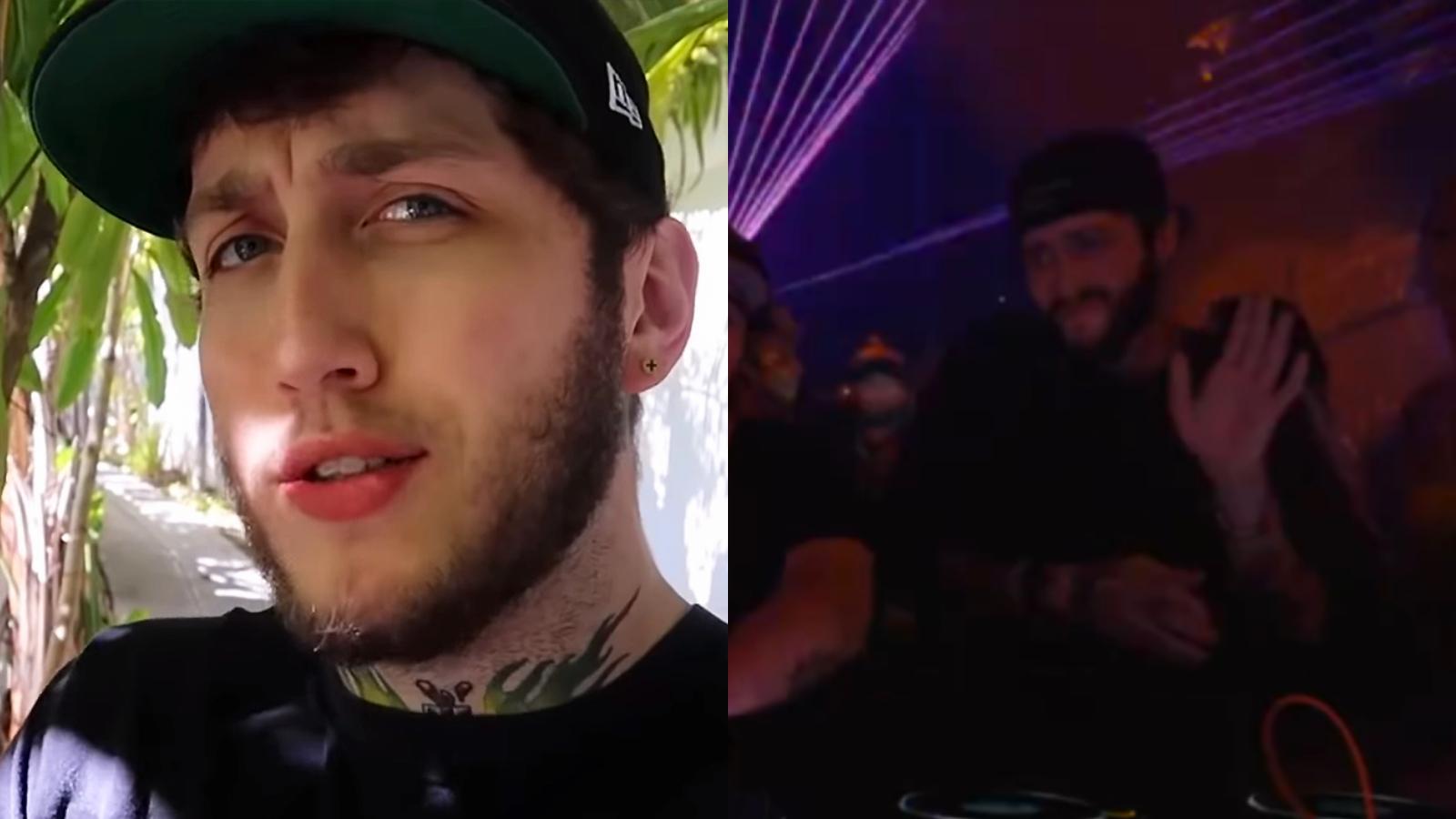 FaZe Banks partying in a club.