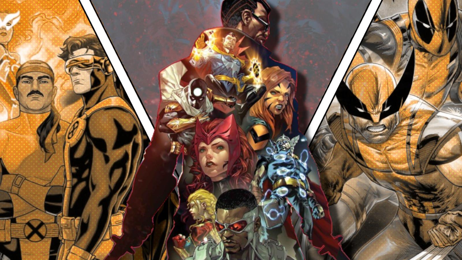X-Men, Blood Hunt, and Deadpool/Wolverine key art.