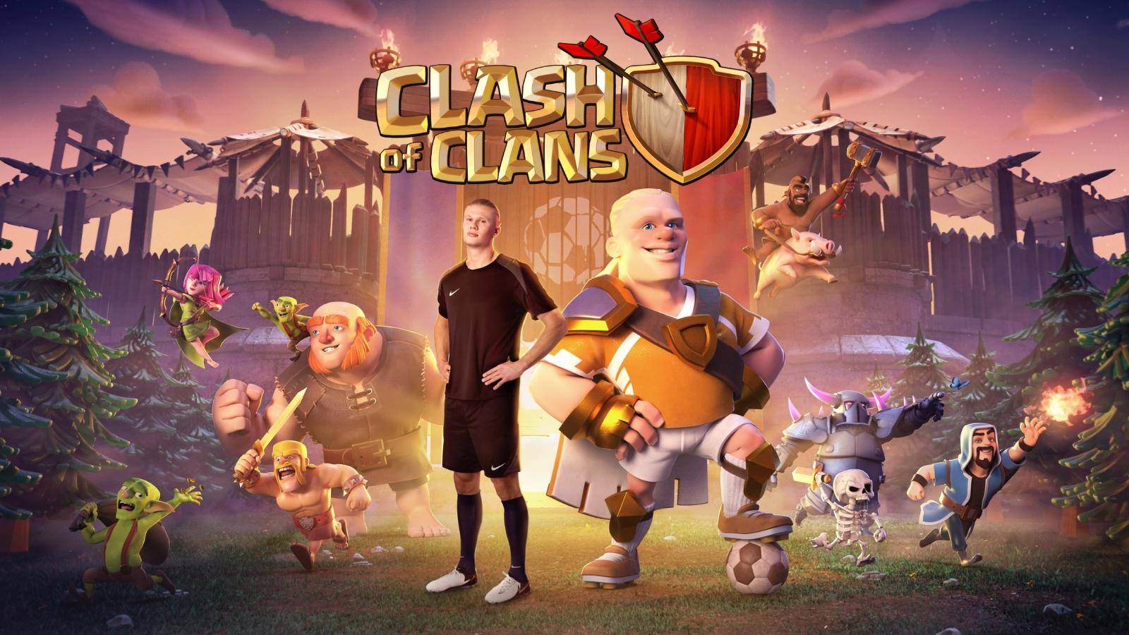 Haaland Clash of Clans collab cover art