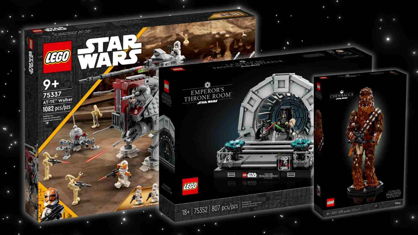 Three of the LEGO Star Wars sets offered at discounted prices