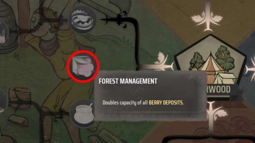 Forest Management Development Point in Manor Lords.
