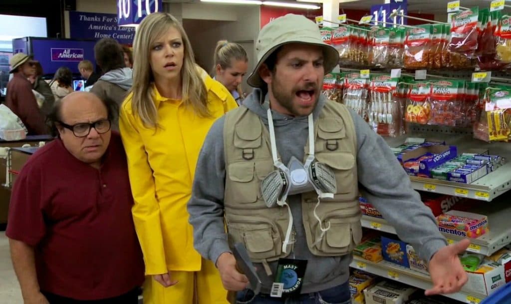 Danny DeVito, Charlie Day, and Kaitlin Olson in Always Sunny