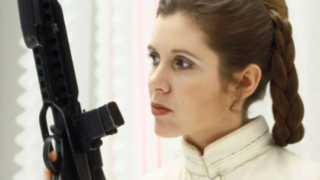 Carrie Fisher as Leia Organa in The Empire Strikes Back.