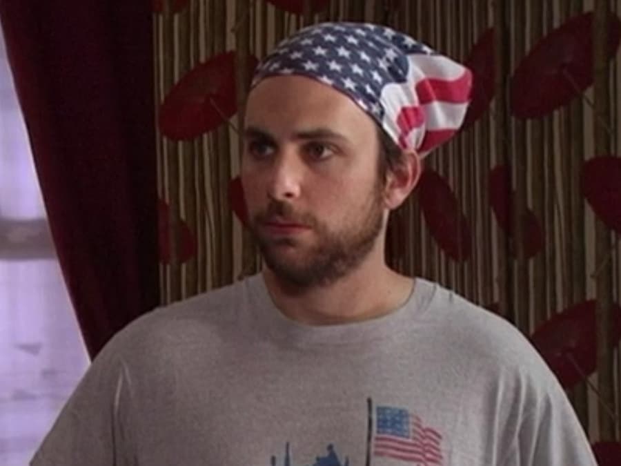 Charlie Day in the Always Sunny episode, Charlie Goes America All Over Everybody's Ass
