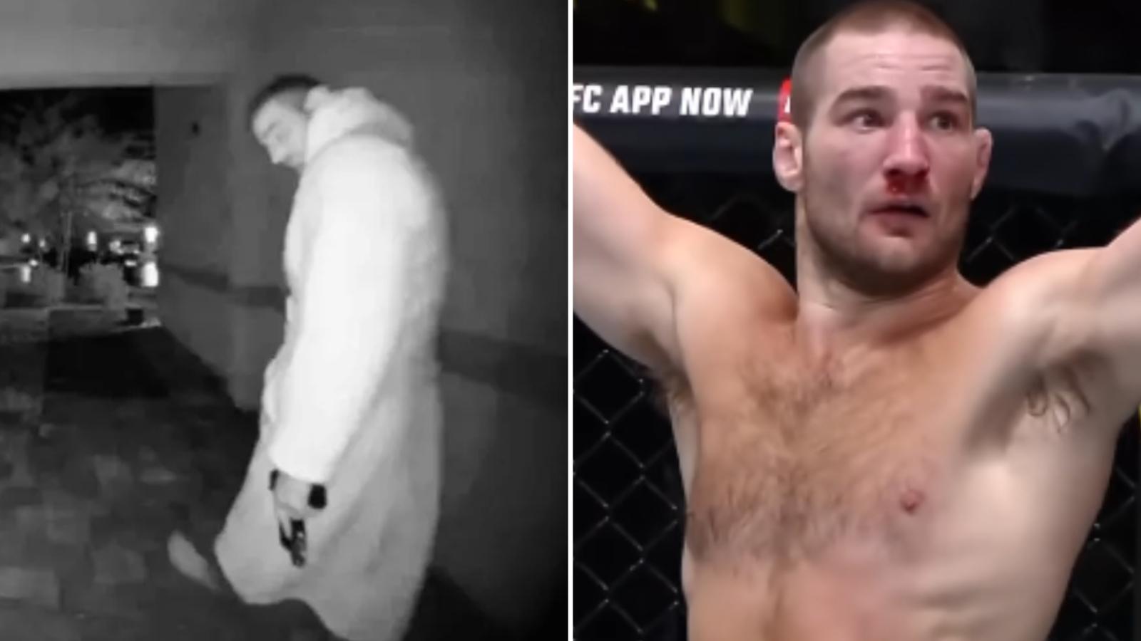 sean strickland pulls gun on pranksters at his house next to octagon photo