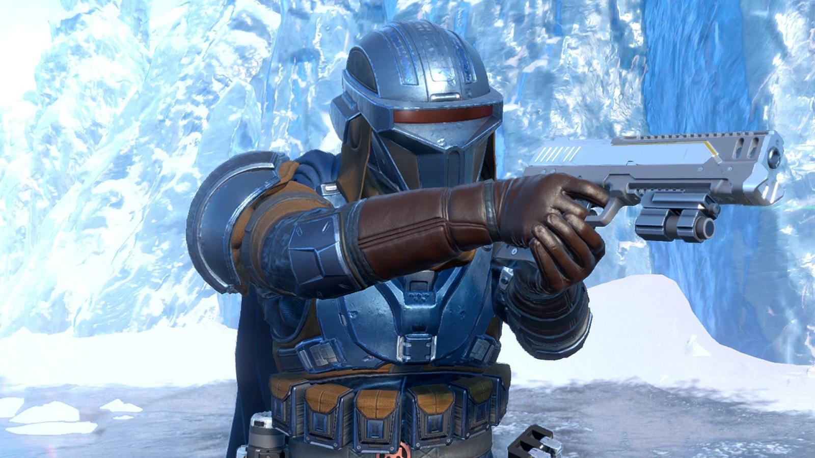 Helldiver wearing the CW-4 Arctic Ranger armor set
