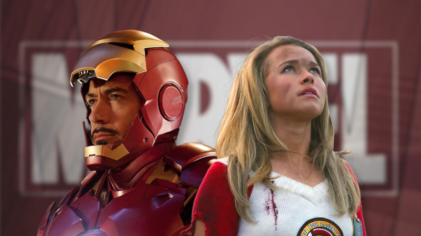 Robert Downey Jr as Tony Stark and Hayden Panettiere as Claire in Heroes