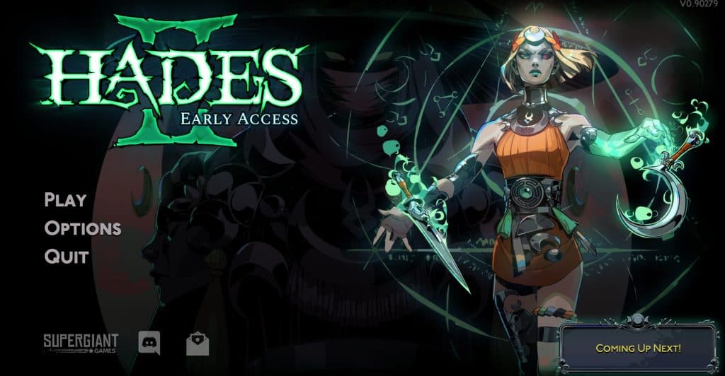 Hades 2 Early Access menu screen