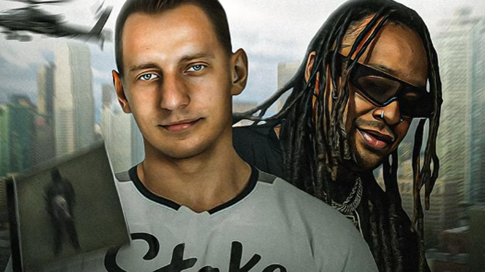 Vitaly and Ty Dolla Sign promoting their "catching predators" series