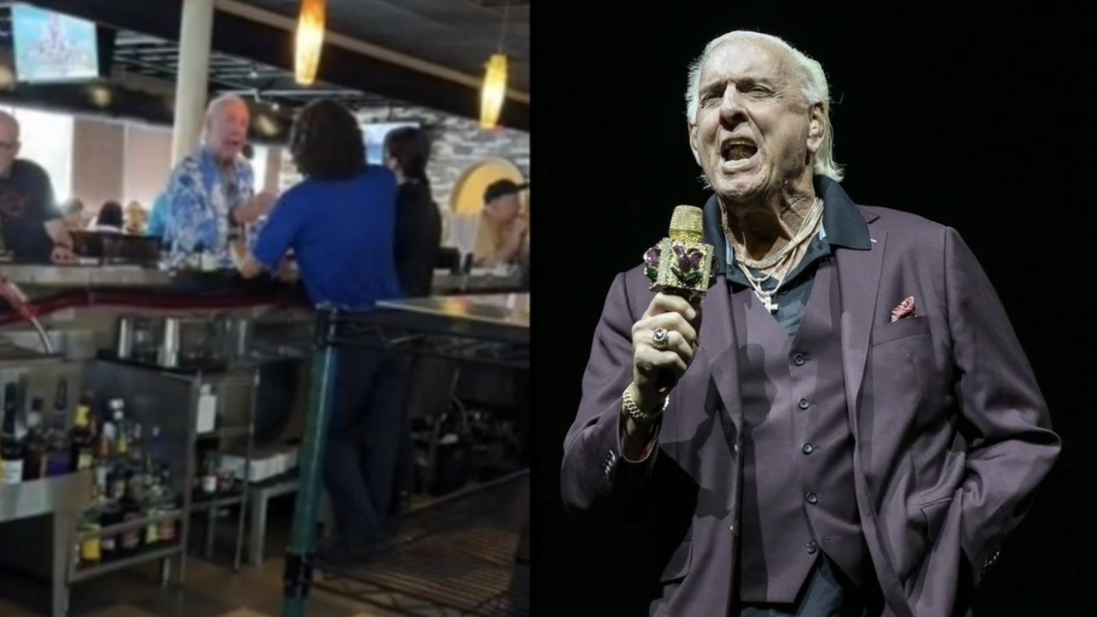 WWE legend Ric Flair gets thrown out of restaurant after strange altercation with the kitchen manager