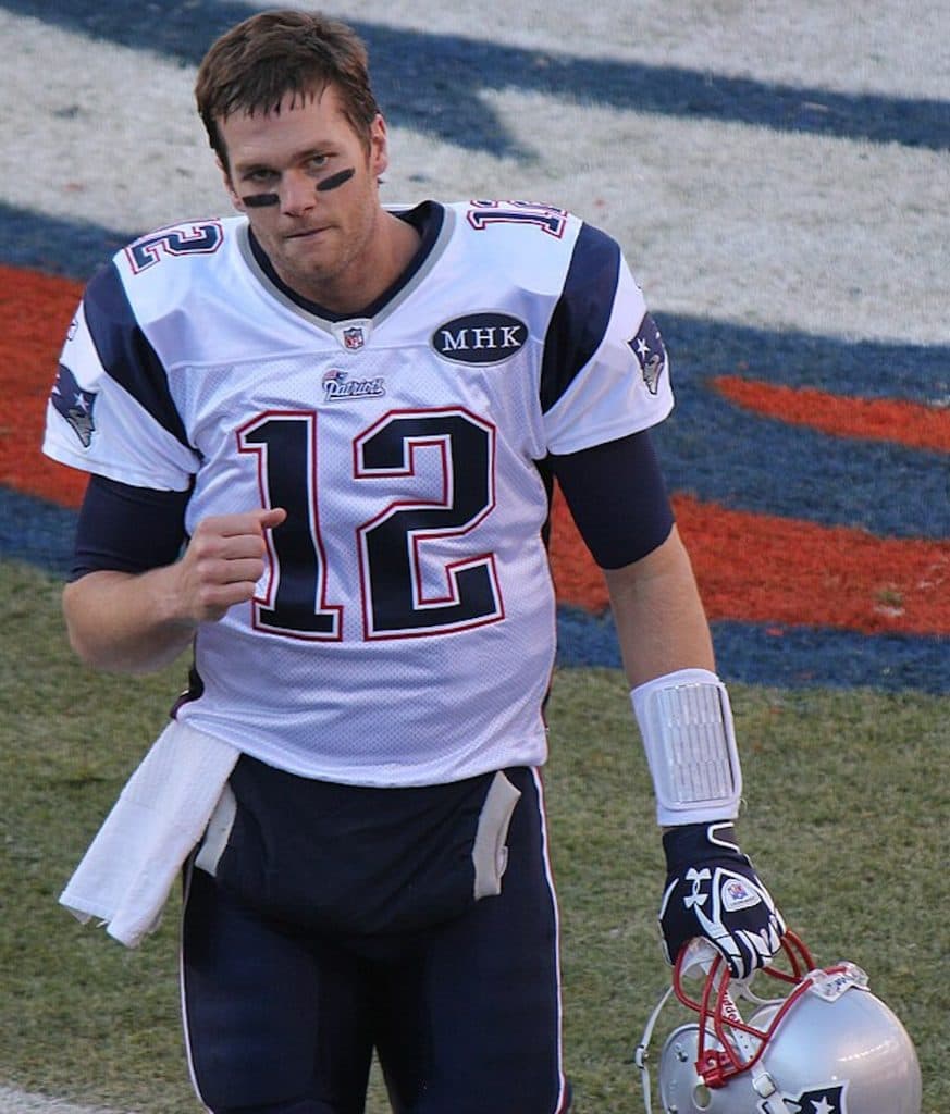 Tom Brady at Sports Authority Field at Mile High, in Denver Colorado, on December 18, 2011