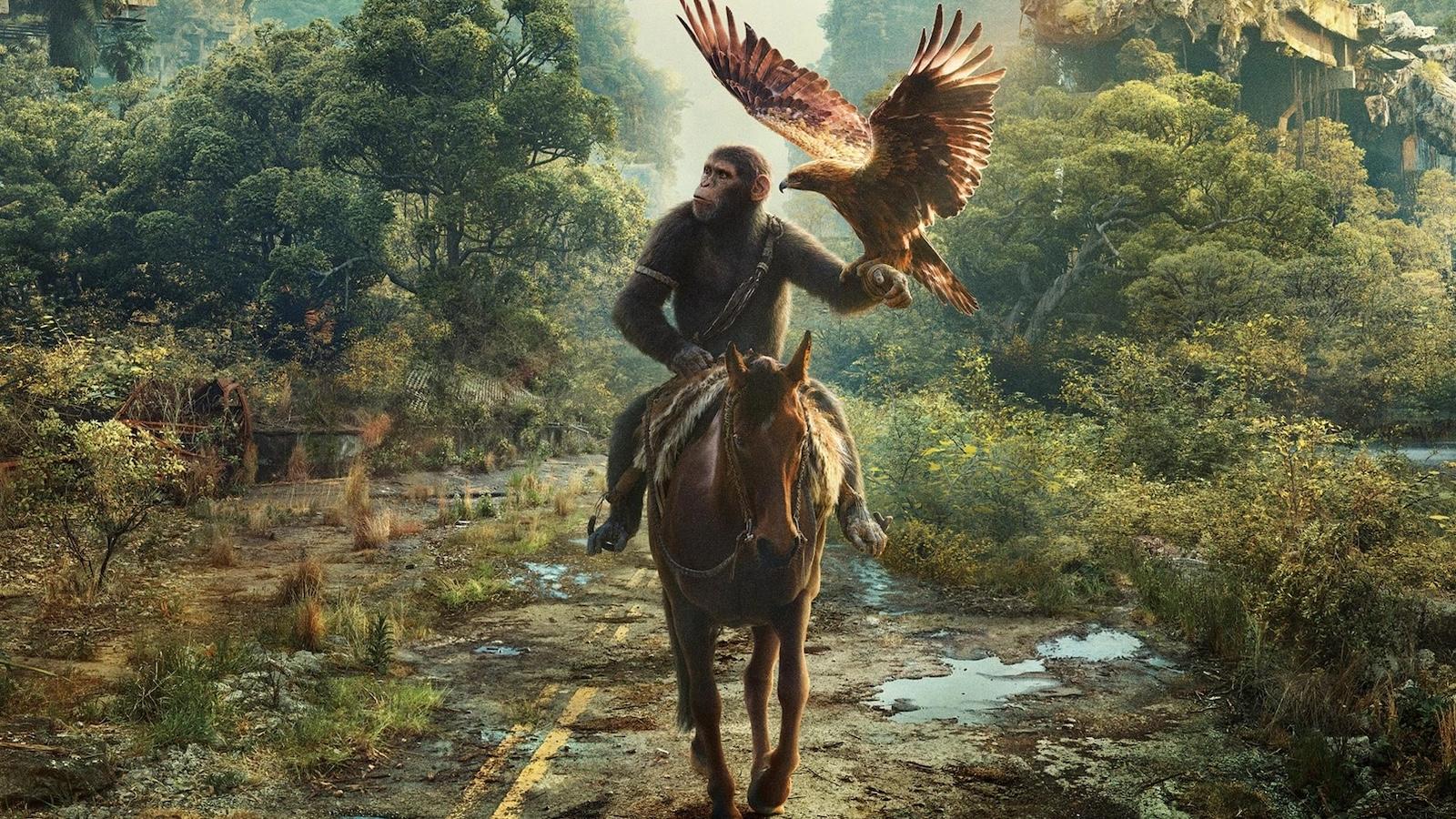 The poster for Kingdom of the Planet of the Apes