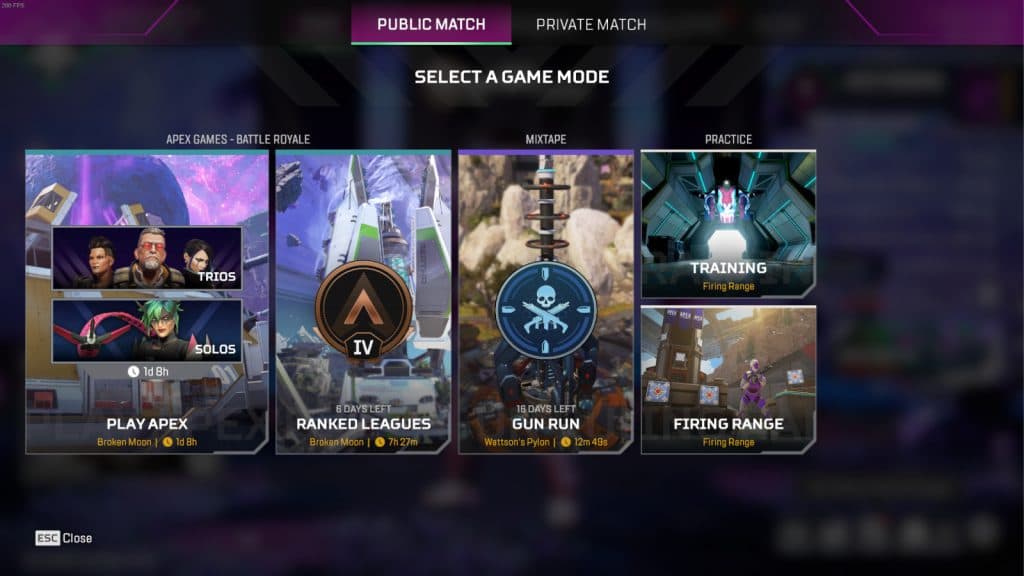 an image of game modes in Apex Legends Season 21