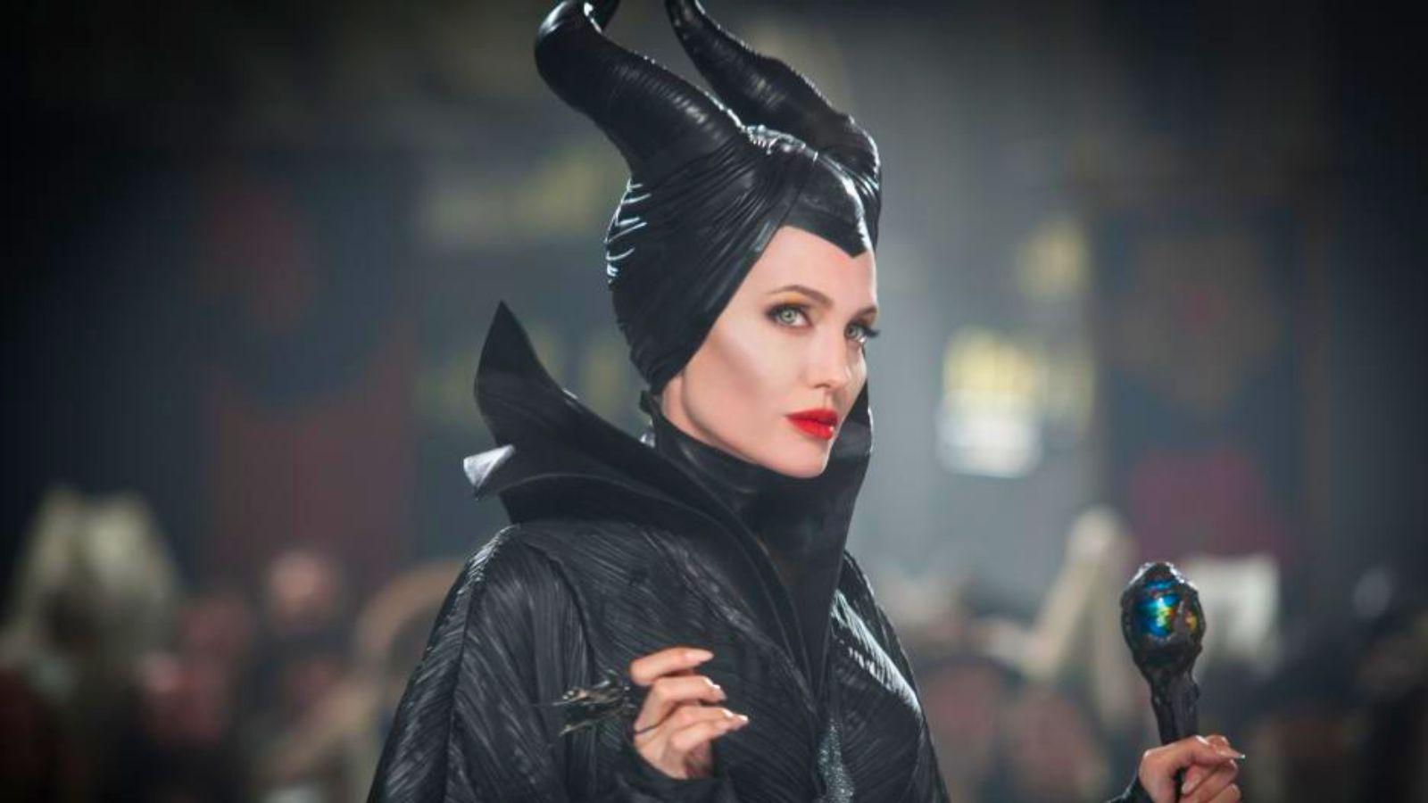 Angelina Jolie as Maleficent.