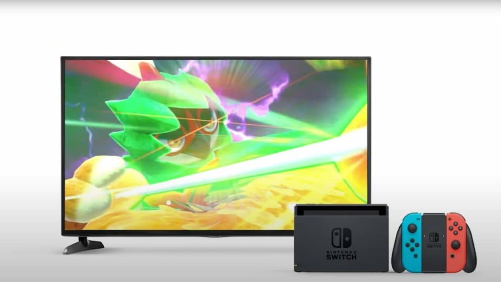 Pokken Tournament DX is shown playing on a Nintendo Switch