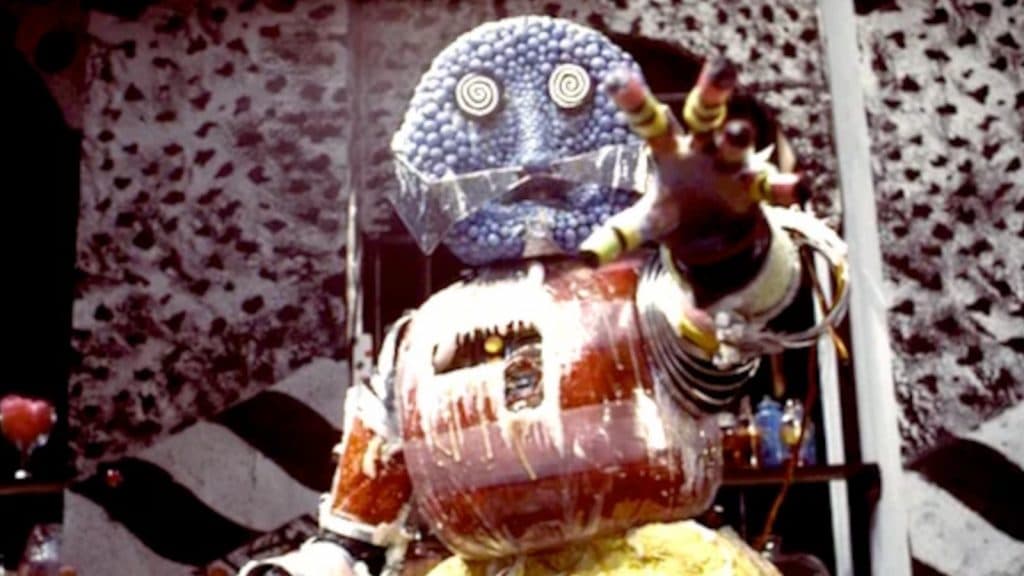 The infamous Doctor Who villain known as th Kandyman a robot made of licorice.