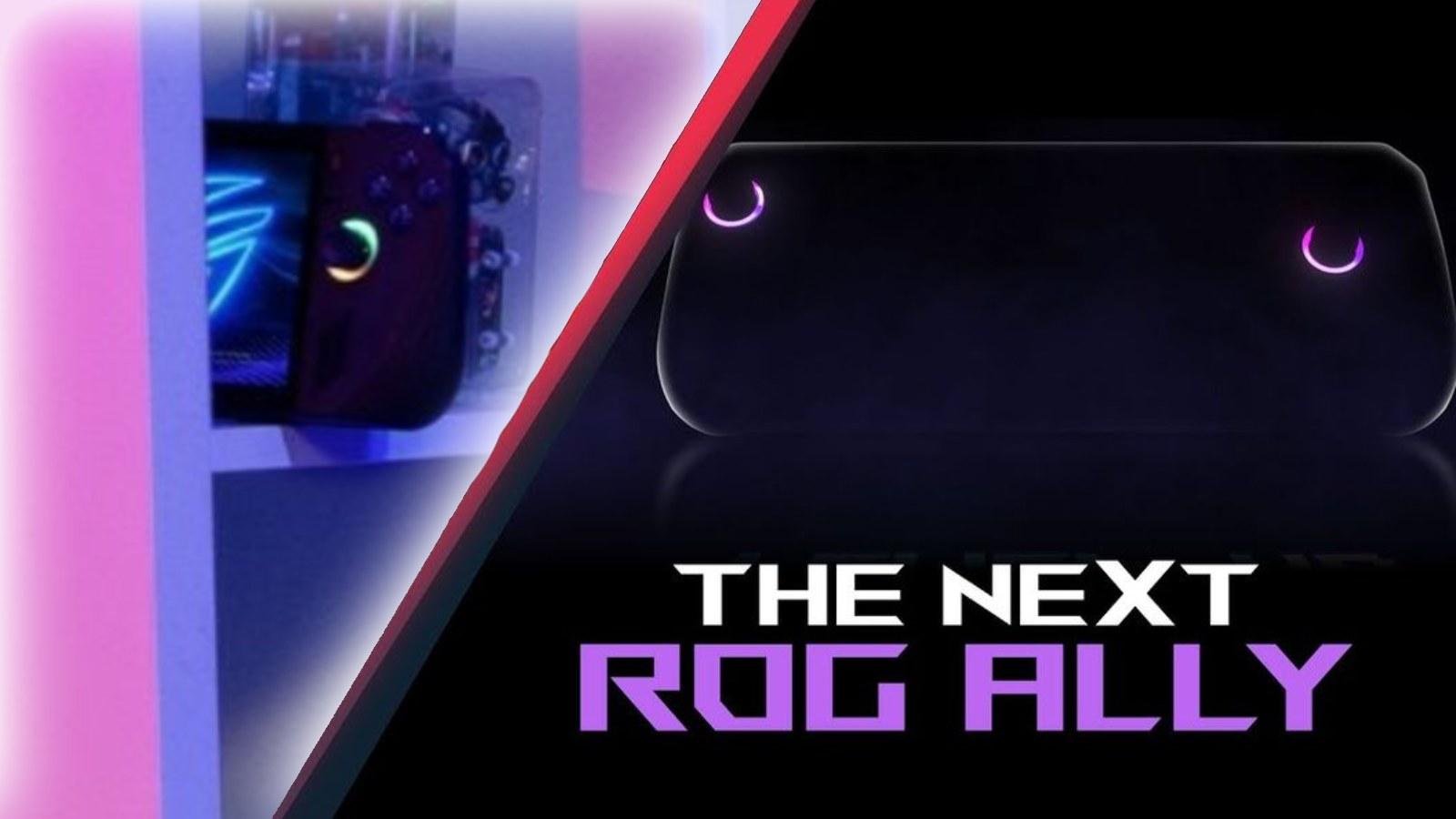 ROG Ally X silhouette next to teaser