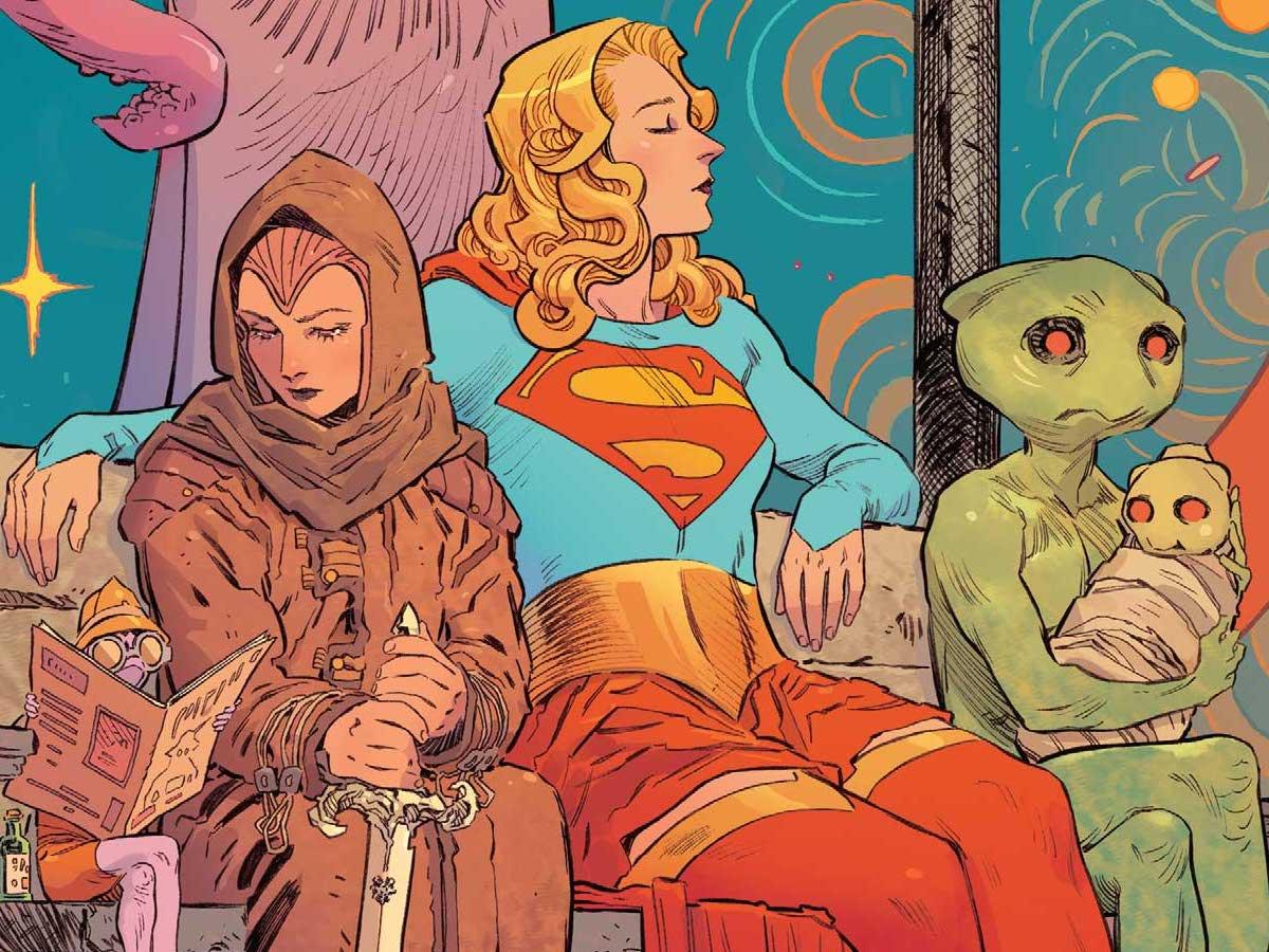 A panel from DC's Supergirl Woman of Tomorrow comic.