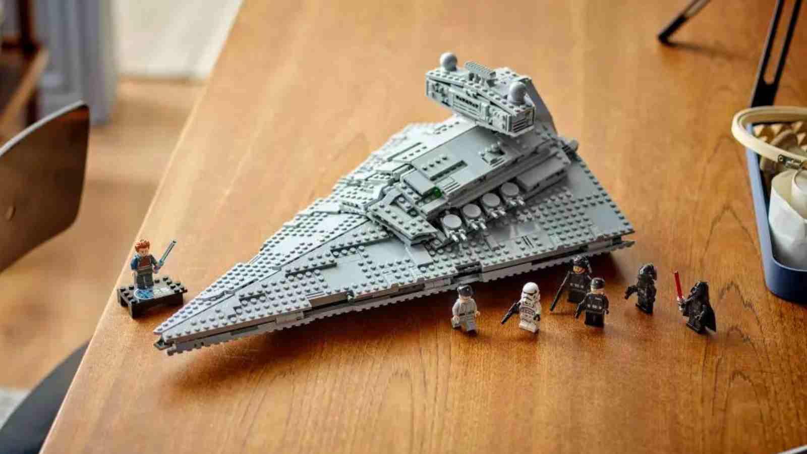 The LEGO Star Wars Imperial Star Destroyer on display