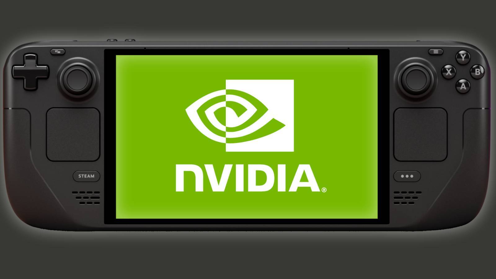 Nvidia logo on a Steam Deck