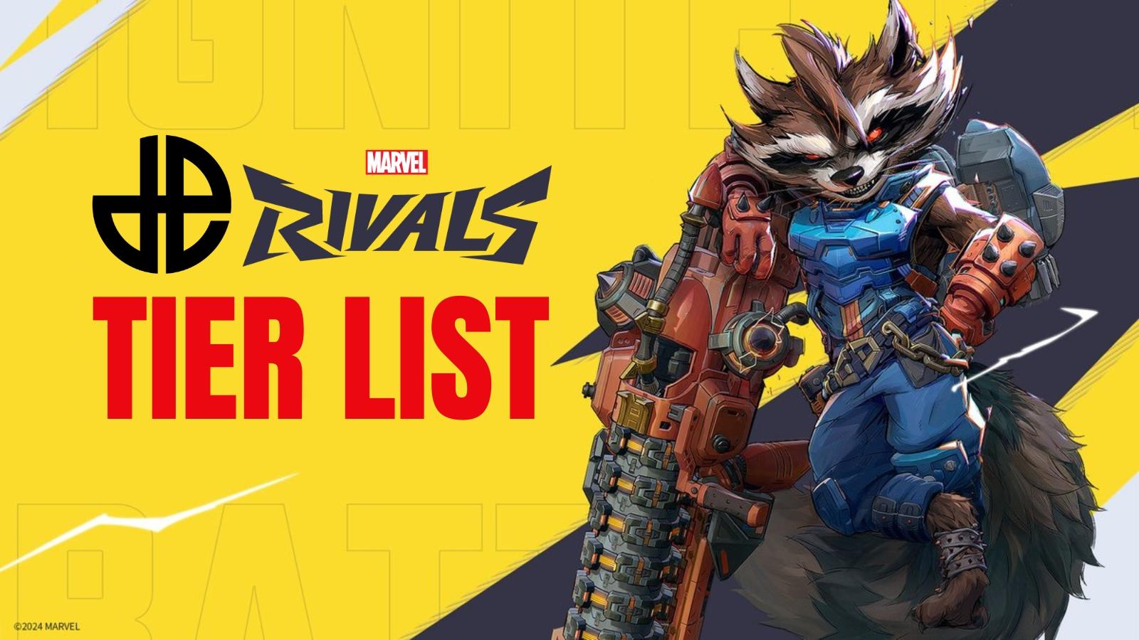 Marvel Rivals cover for Tier List with Rocket