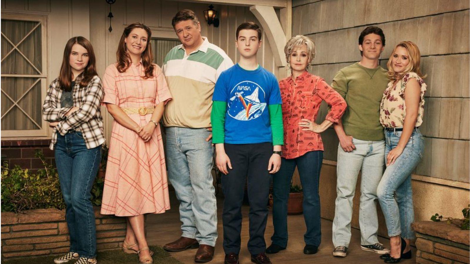The cast of Young Sheldon in the Season 7 finale